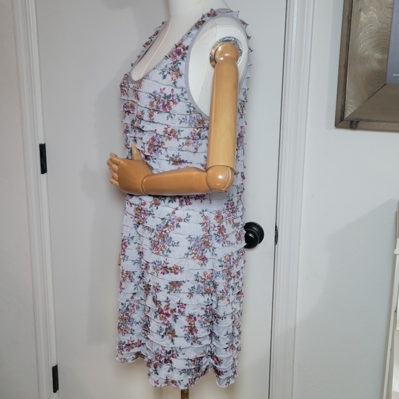 Free People Vintage Y2K Floral Ruffle Spring Dress Size Medium - Picture 5 of 12